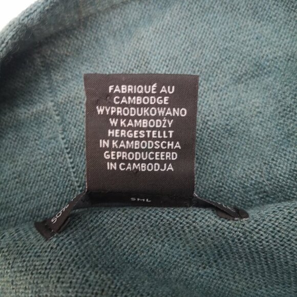 Tahari Ladies Size Medium Green Merino Wool Blend Long Duster Open Cardigan - Picture 4 of 10